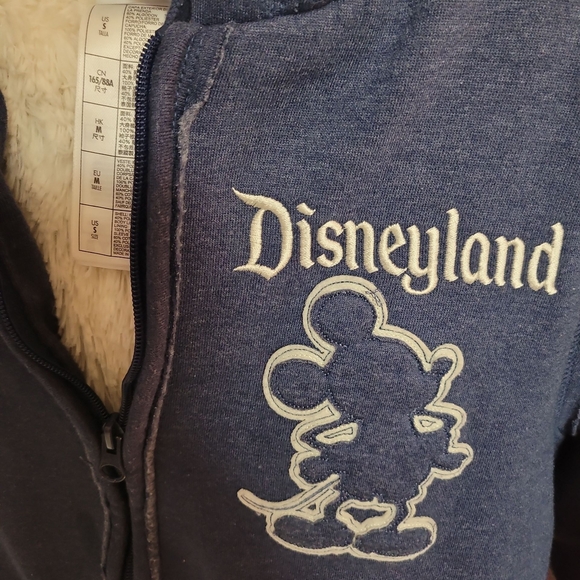 Disney 55th Anniversary Zippered Navy Hoodie with Fleece Lining- Women Sz Small, - Picture 6 of 7